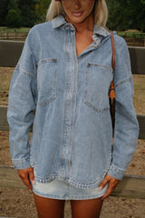 Washed Denim Shacket