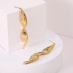 Modern Twist Design Stainless Earrings