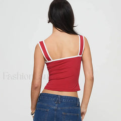 Color-Block Square Crop Top