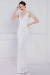 Beaded Floral Sequin Mermaid Party Dress
