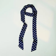 Polka Dot Long Thin Neck Bag Wrap Scarf