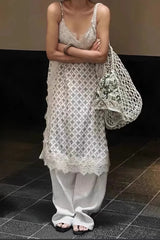 Floral Lace Spaghetti Strap Boho Dress