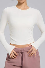 Stretch Round Neck Knit Top