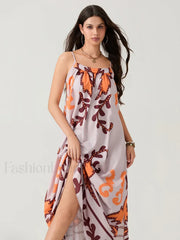 Backless Suspender Boho Dress
