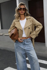 Casual Double Button Short Jacket