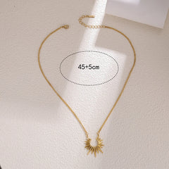 Vintage Style Gold Plated Sunflower Collar Necklace