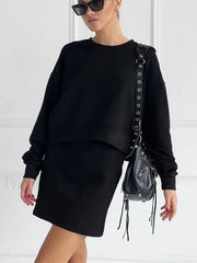 On The Go Trendy Two Piece Skirt Set