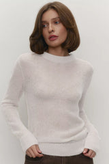 Sheer Blend Round Neck Knit Top