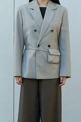 Commuter Style Belted Blazer