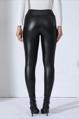 Faux Leather Thermal High-Rise Sculpting Leggings