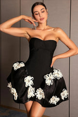 Floral Applique Ball Gown Dress