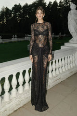 Sheer Lace Slim Fit Bodycon Maxi Dress