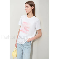 Art Letter Embroidery T-Shirt