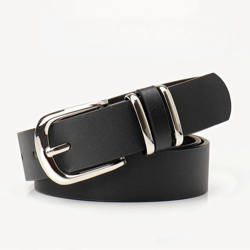 Minimal Textured Double Ring Buckle Waist Belt