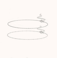 Minimal Double Layer Metal Waist Chain Set
