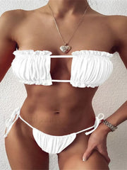 Marble Tie Back Bikini Set