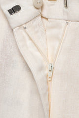Linen Blend Pleated Casual Shorts