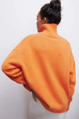 Loose Fit High Neck Sweater