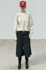 Casual Vintage Crew Neck Sweater