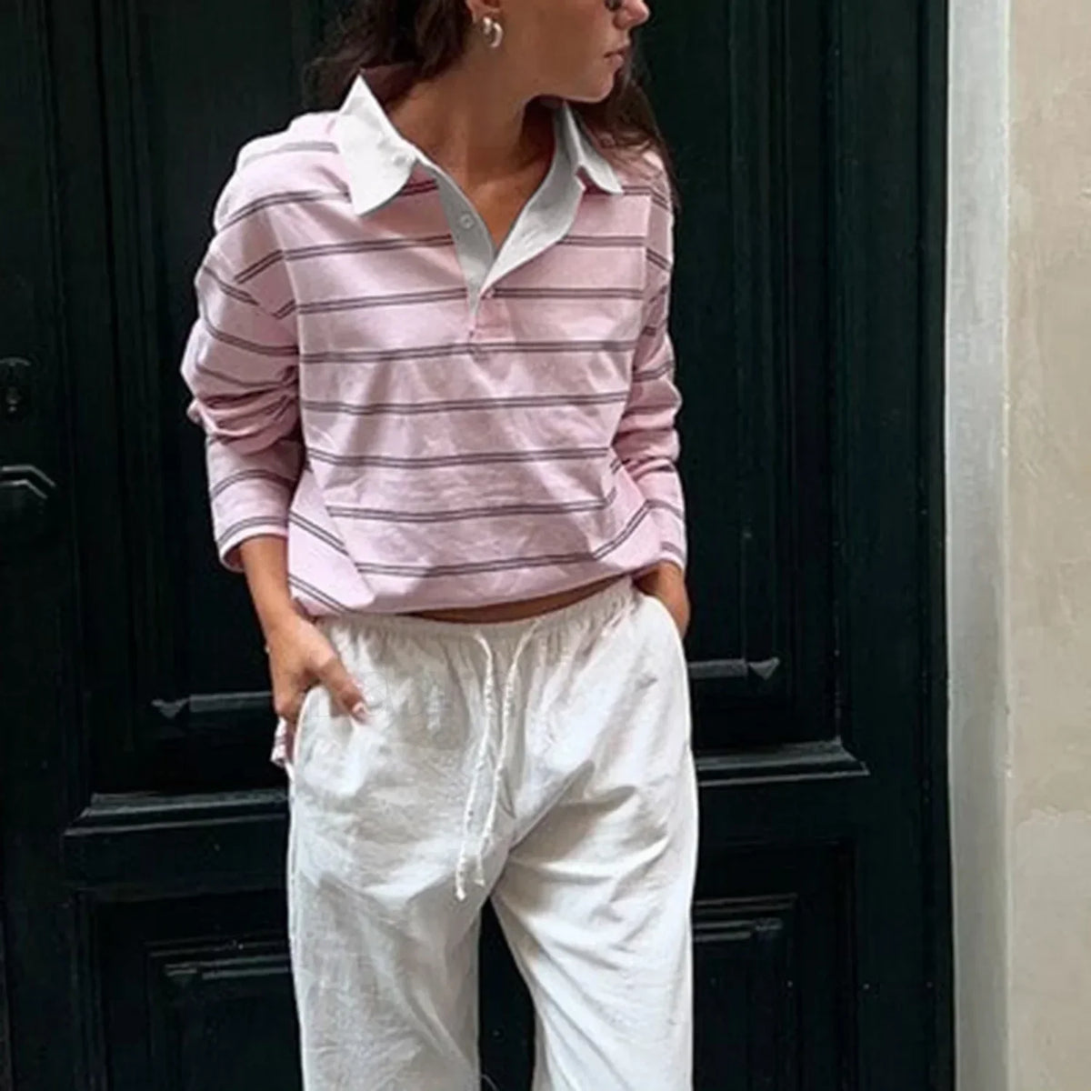 Casual Striped Long Sleeve T-Shirt