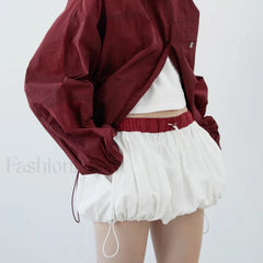Gothic Contrast Pocket Mini Skirt