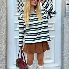 Casual Striped Long Sleeve T-Shirt