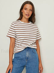 Summer Striped Knitted T-Shirt