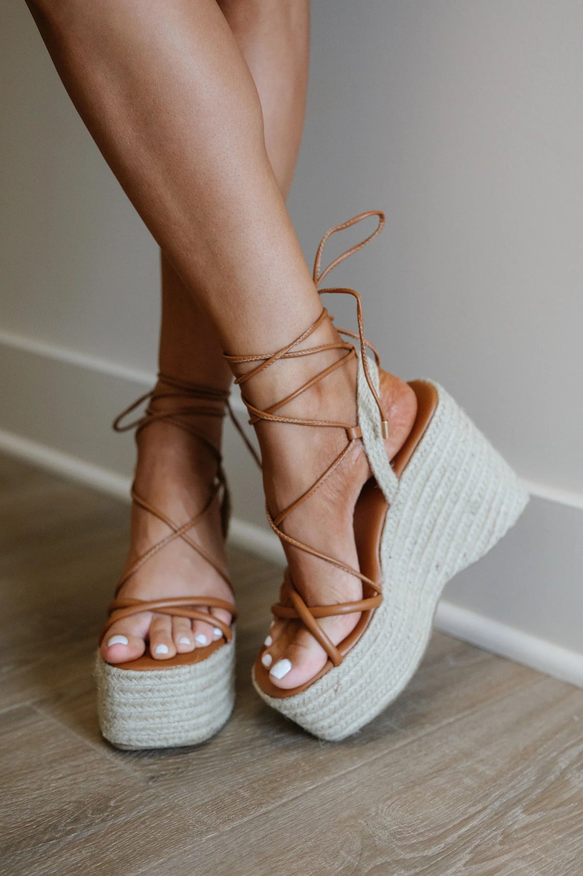 Miya Wrap Up Espadrille-Tan