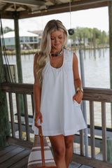 Della Swing Dress-White
