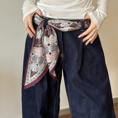 Paisley Long Ribbon Retro Neck Waist Scarf