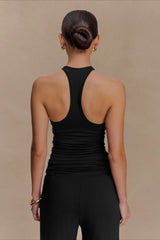 Metal Trim Halter Cutout Chic Halter Top
