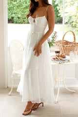 Patchwork Tie Back Flowy Boho Dress