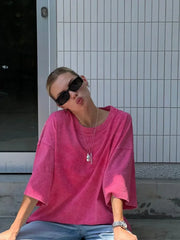 Vintage Wax Print Cotton T-Shirt