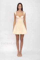 Sexy Tube Top Drawstring Waist A-Line Mesh Mini Dress