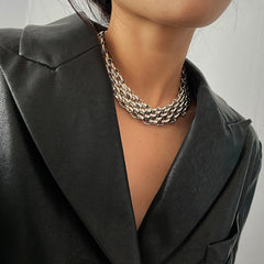 Punk Style Chunky Curb Chain Choker Necklace