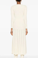 Asymmetrical Button Sweater Dress