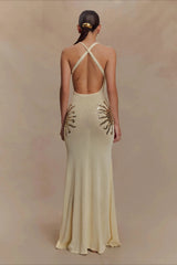 Elegant U Neck Solid Sweater Dress