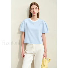 Spliced Mutton Sleeve T-Shirt