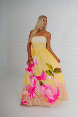 Emmie Maxi Dress-Light Yellow