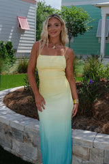 Poppi Ombre Maxi Dress-Lemon