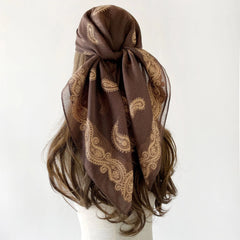 Paisley Print Large Square Retro Shawl Scarf