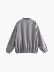 Utility Pockets Graceful Bomber Jacket