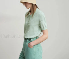 Polo Letter Knitted T-Shirt