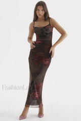 Nalini Printed Stylish Midi Dress