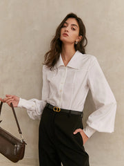 Elegant Collar Button Trendy Down Solid Shirt