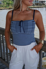 Scout Striped Top-Navy Mutli