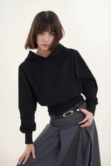 Minimalist Solid Color Cotton Hooded Hoodie