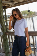 Everyday Crop Tee -White