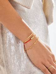 Custom Cord Bracelet - Bright Red