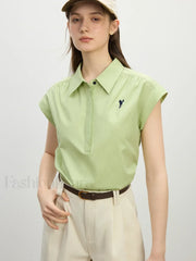 Sleeveless Pony Embroidery Polo T-Shirt